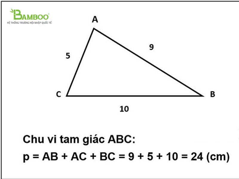 công thức tính chu vi tam giác